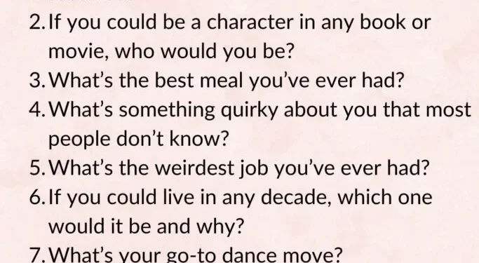 Speed Dating Questions Icebreaker