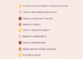self-care routine checklist