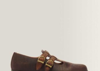 8065 crazy horse leather mary jane shoes