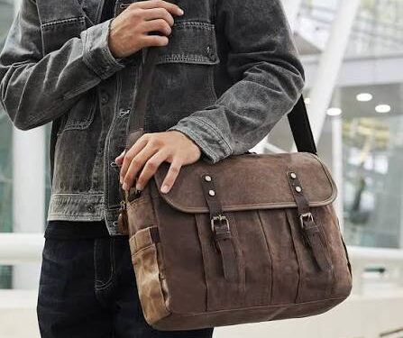 mens canvas messenger bag