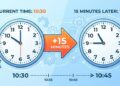 what time will it be in 15 minutes from now